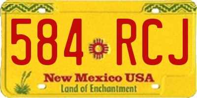 NM license plate 584RCJ