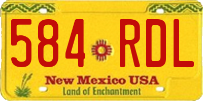 NM license plate 584RDL