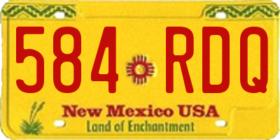 NM license plate 584RDQ