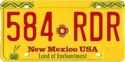 NM license plate 584RDR