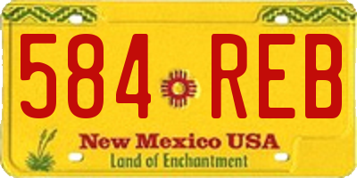 NM license plate 584REB