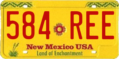 NM license plate 584REE