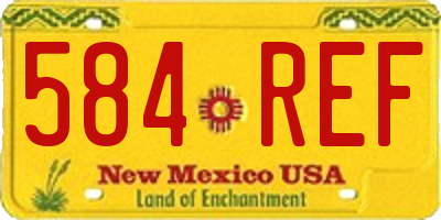 NM license plate 584REF