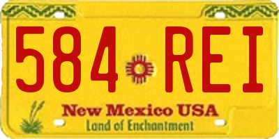 NM license plate 584REI