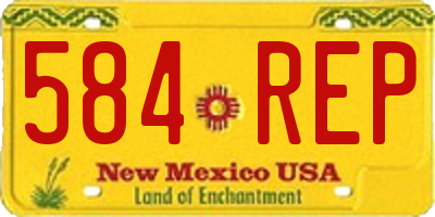 NM license plate 584REP