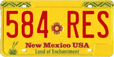 NM license plate 584RES