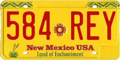 NM license plate 584REY