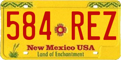 NM license plate 584REZ
