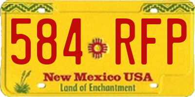 NM license plate 584RFP