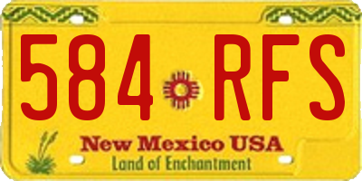 NM license plate 584RFS