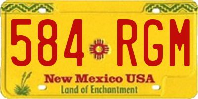 NM license plate 584RGM