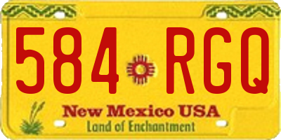 NM license plate 584RGQ
