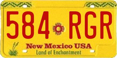 NM license plate 584RGR
