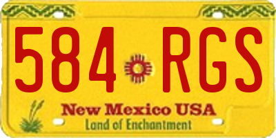 NM license plate 584RGS
