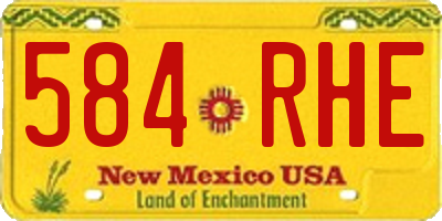 NM license plate 584RHE