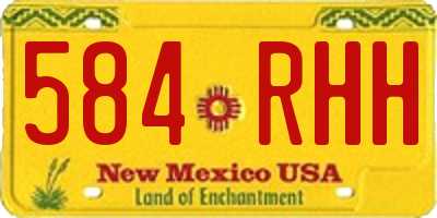 NM license plate 584RHH