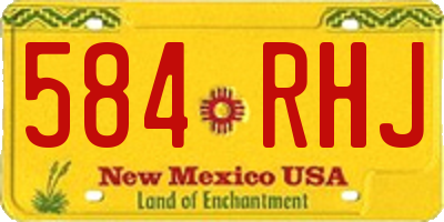 NM license plate 584RHJ