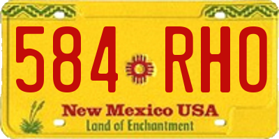 NM license plate 584RHO