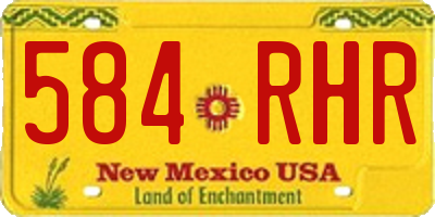 NM license plate 584RHR