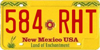 NM license plate 584RHT