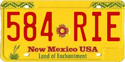 NM license plate 584RIE