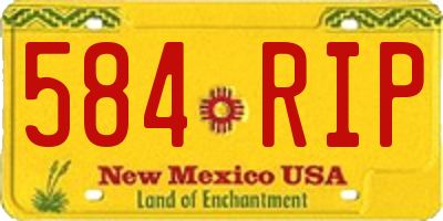 NM license plate 584RIP