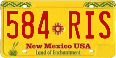 NM license plate 584RIS