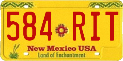 NM license plate 584RIT