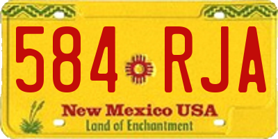 NM license plate 584RJA