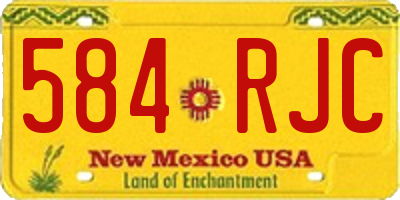 NM license plate 584RJC