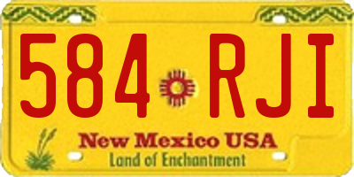 NM license plate 584RJI