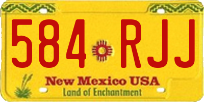 NM license plate 584RJJ