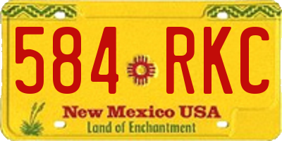 NM license plate 584RKC