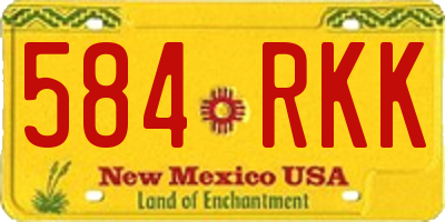 NM license plate 584RKK