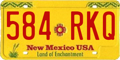 NM license plate 584RKQ