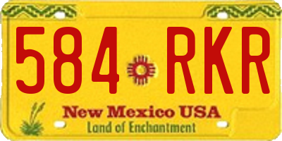 NM license plate 584RKR