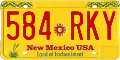 NM license plate 584RKY