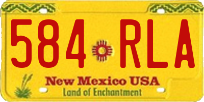 NM license plate 584RLA