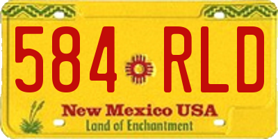 NM license plate 584RLD