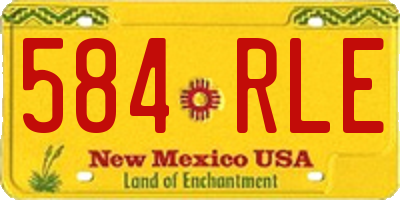 NM license plate 584RLE