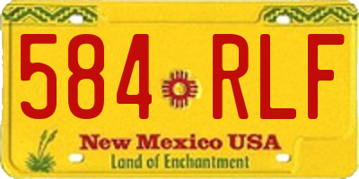 NM license plate 584RLF