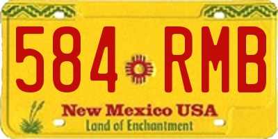NM license plate 584RMB