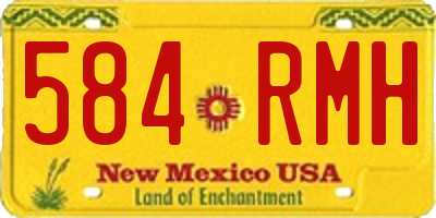 NM license plate 584RMH