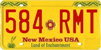 NM license plate 584RMT