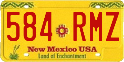 NM license plate 584RMZ