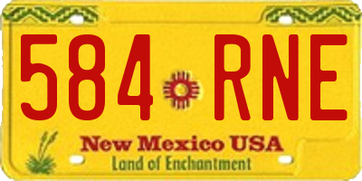 NM license plate 584RNE