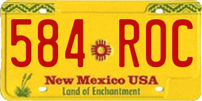 NM license plate 584ROC