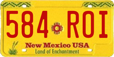 NM license plate 584ROI