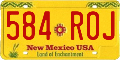 NM license plate 584ROJ