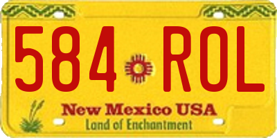 NM license plate 584ROL